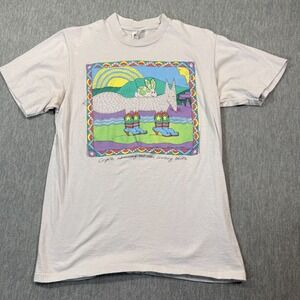 Stedman T-Shirt Men Medium Gray Vintage 80s Santa Fe Sportswear Coyote USA Made